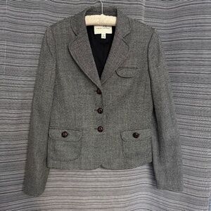 Banana Republic Black/White Tweed Jacket Size 6